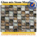 stone mosaic and glass mosaic design ,glass stone mosaic wall tile